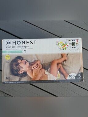 The Honest Company 100 Diapers - So Delish All The Letters Sz 5 ABC